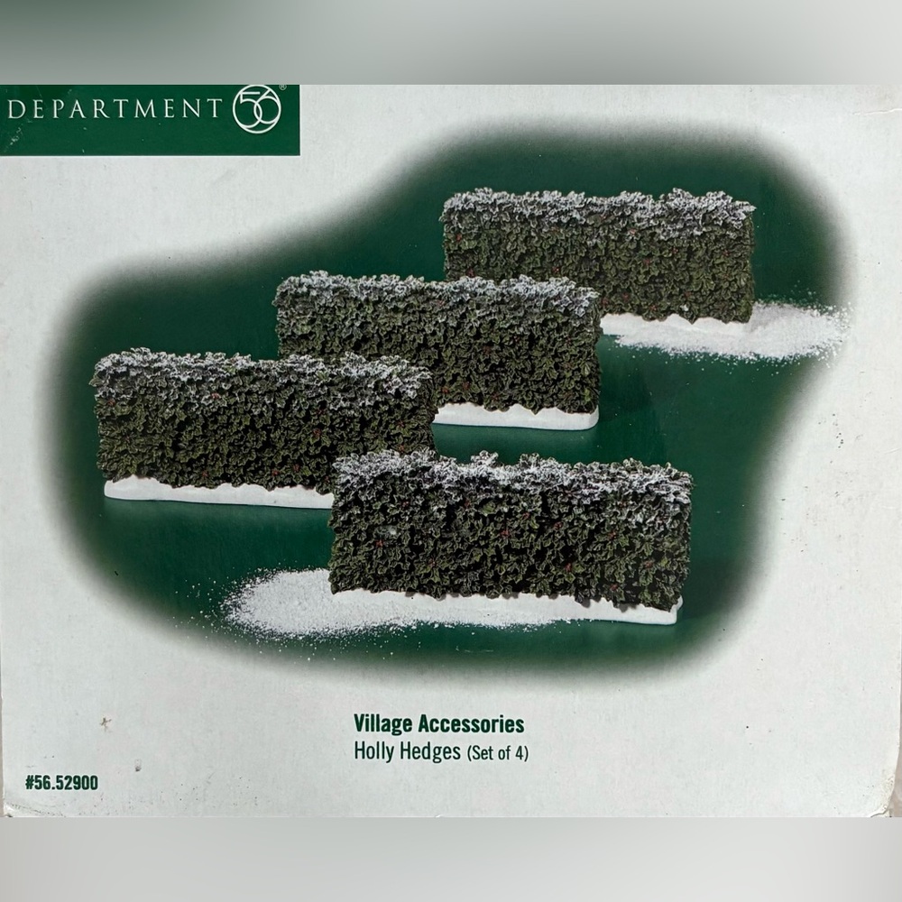 Department 56 Village Accessories
Holly Hedges (Set of 4)